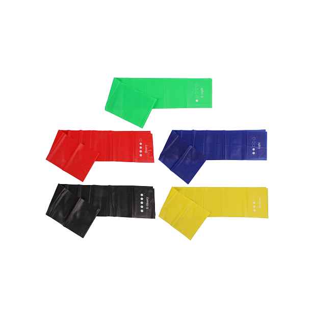 Yoga Stretch Mix 1500 sada posilovacích gum 5 ks mix barev, 1 sada