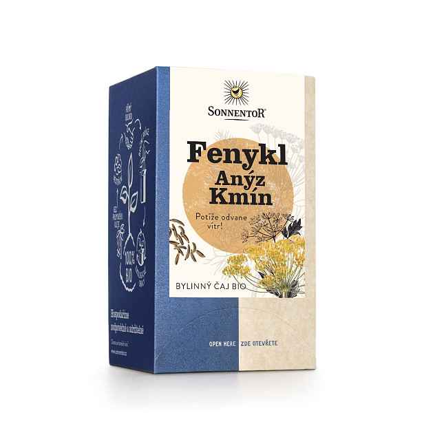 Sonnentor BIO Bylinný čaj fenykl-anýz-kmín