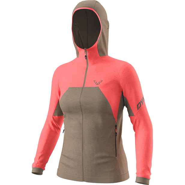 Mikina Dynafit Tour Wool Thermal Hoody W cabana Barva: / korálová, Velikost:
