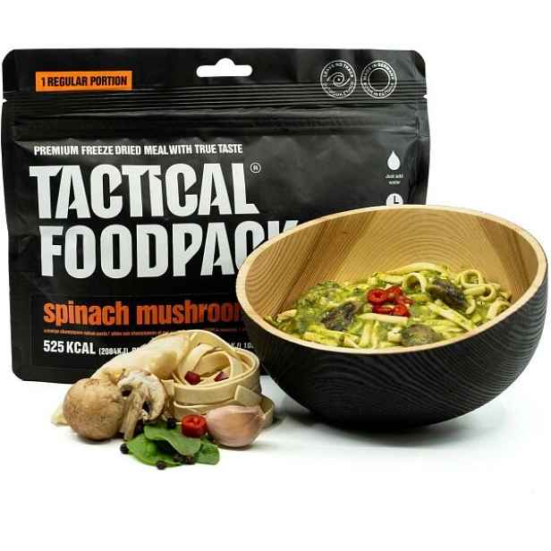 TACTICAL FOODPACK TĚSTOVINY SE ŠPENÁTEM A HOUBAMI 110 G Outdoorové jídlo