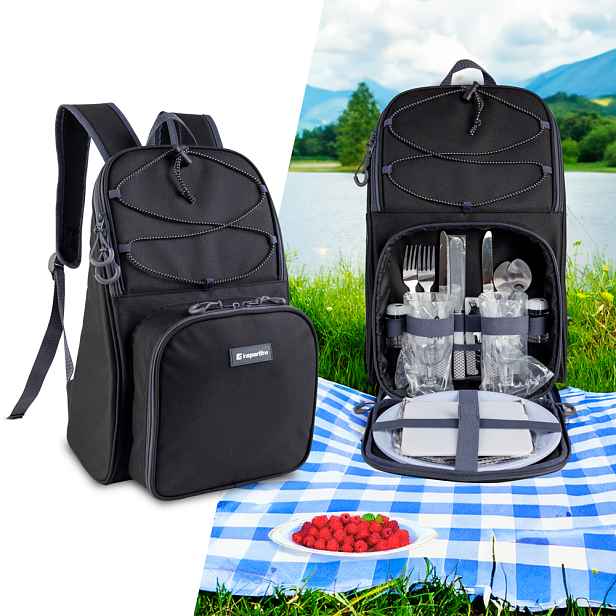 Piknikový batoh inSPORTline Svapet pro 2 osoby, s příslušenstvím