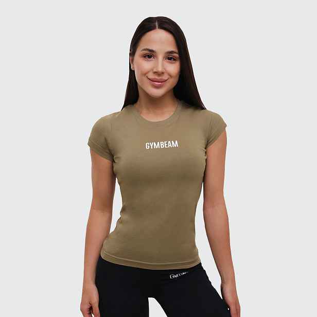 GymBeam Dámské tričko FIT Olive