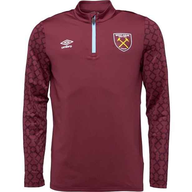 Umbro WEST HAM HOME PRE MATCH MIDLAYER TOP Pánská sportovní mikina