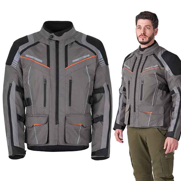 Touringová moto bunda W-TEC Smackton černo-šedo