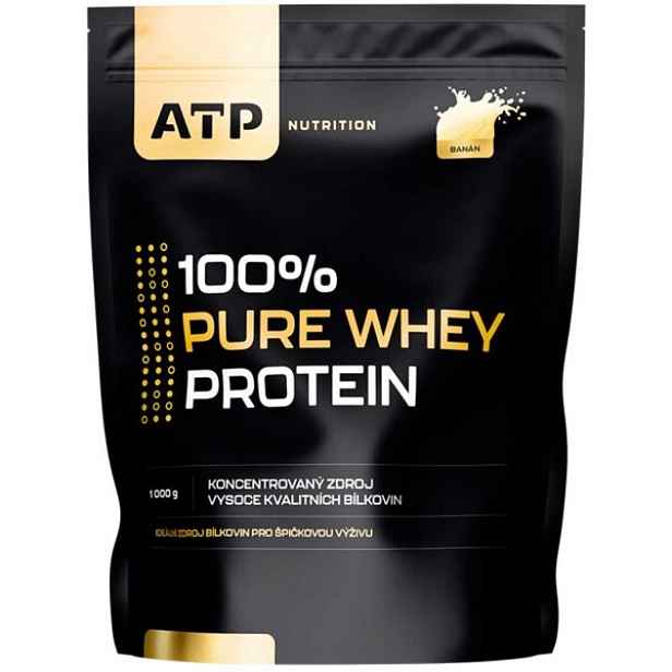 ATP NUTRITION 100% PURE WHEY PROTEIN 1 KG BANÁN Syrovátkový protein , KG