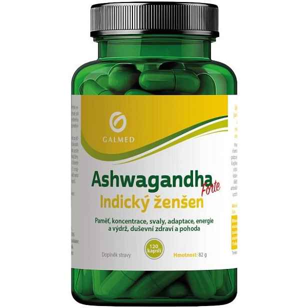 GALMED ASHWAGANDHA FORTE INDICKÝ ŽENŠEN CPS 120 Bylinný doplněk
