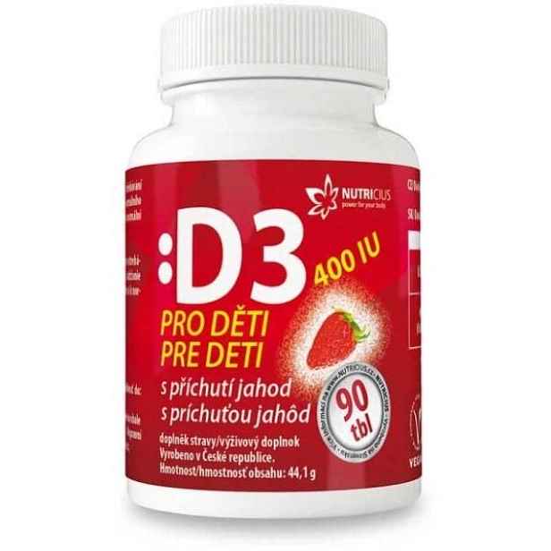 NUTRICIUS VITAMÍN D3 90 TAB Vitamín pro děti