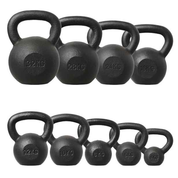 Litinový kettlebell HMS KZG04 4 kg