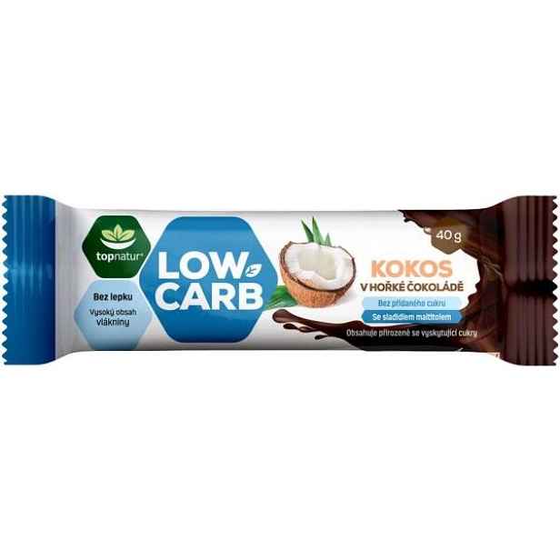 TOPNATUR LOW CARB G KOKOS - HOŘKÁ ČOKOLÁDA Energetická tyčinka , G
