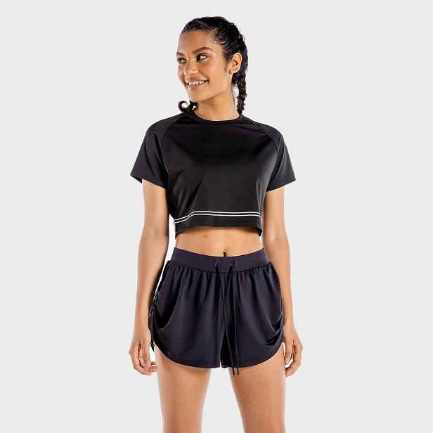 SQUATWOLF Dámské tričko Flux CropTop Onyx