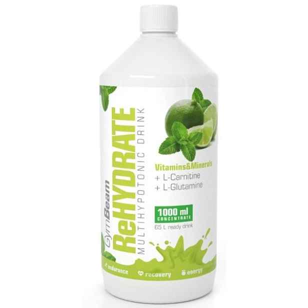 GymBeam REHYDRATE 1000 ML ČAJ + LIMETKA Iontový nápoj