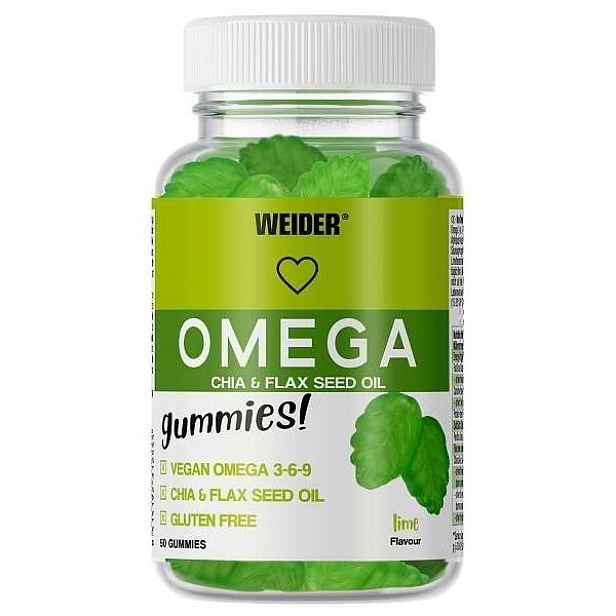 WEIDER OMEGA 3,LIME LEMON, 50 GUMMIES Omega mastné kyseliny