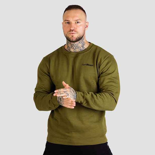 GymBeam Mikina Basic Jumper Military