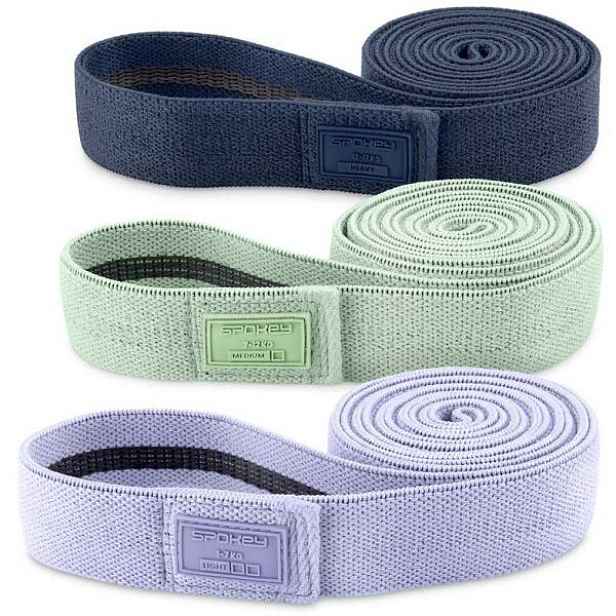 Spokey COTI FLEX SET Sada posilovacích textilních gum, mix