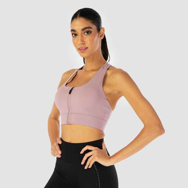 SQUATWOLF Sportovní podprsenka Zip Up Elderberry