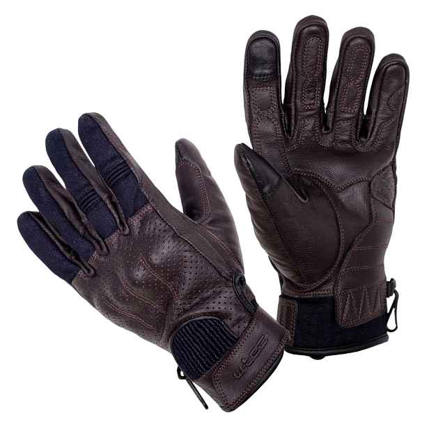 Letní moto rukavice W-TEC Fowlar deep coffee-indigo