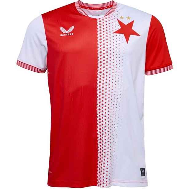 CASTORE SLAVIA PRAGUE PRO HOME SS SHIRT Pánský fotbalový dres
