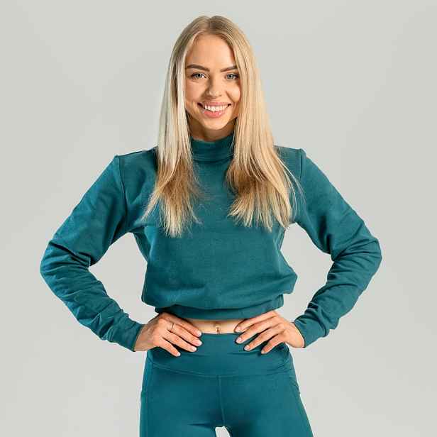 STRIX Dámská mikina Essential High-Neck Deep Teal