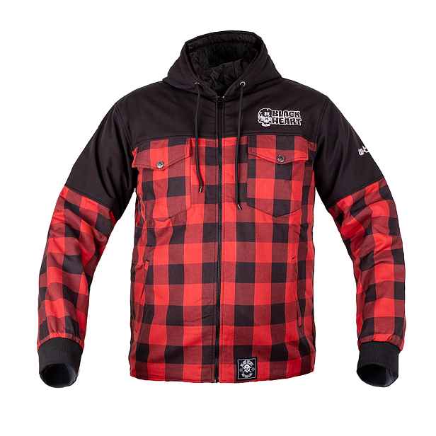 Softshellová moto bunda W-TEC Heart Rozzer červeno