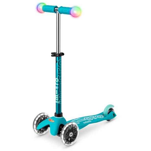 Micro MINI DELUXE MAGIC LED Dětská koloběžka