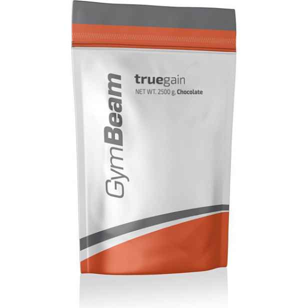 GymBeam GAINER TRUE GAIN - 2500 G - JAHODA Sacharidy
