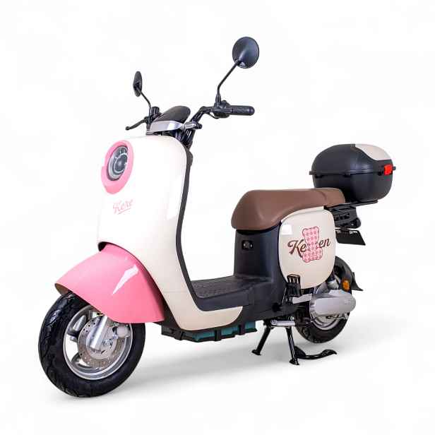 Elektrický skútr Keren Beike 16" • až 60 km • 25 km/h • bez řidičáku hnědo