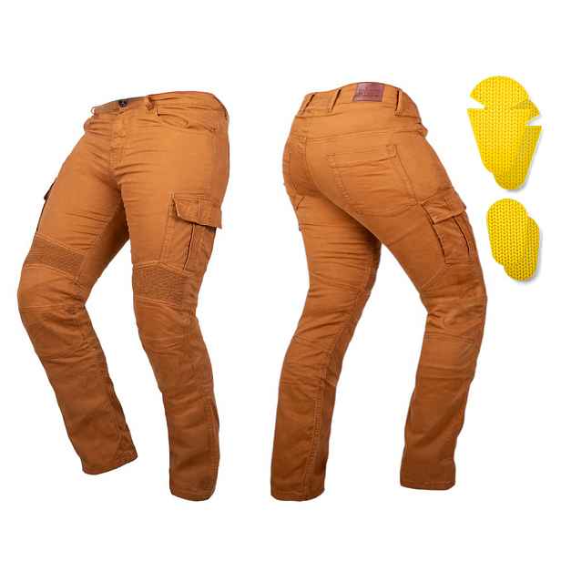 Moto jeansy W-TEC Wallbridge Caramel karamelová 34
