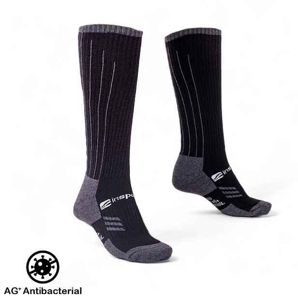 Merino podkolenky inSPORTline Meritic Ski AG+ antibakteriální černo