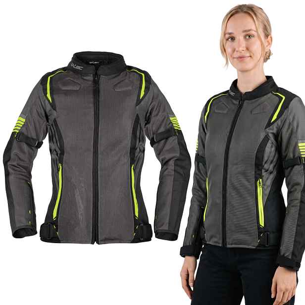 Dámská letní moto bunda W-TEC Jelsa -fluo