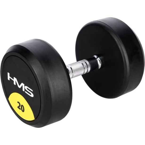 HMS HG PRO 20KG Pogumovaná jednoruční činka , KG