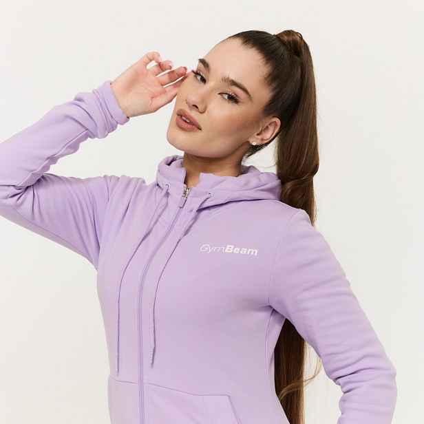 GymBeam Dámská mikina se zipem Limitless Lavender