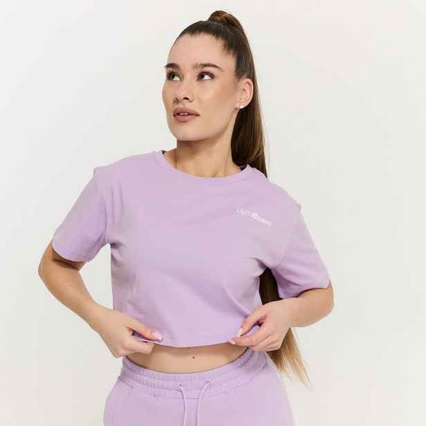 GymBeam Dámské tričko Cropped Limitless Lavender