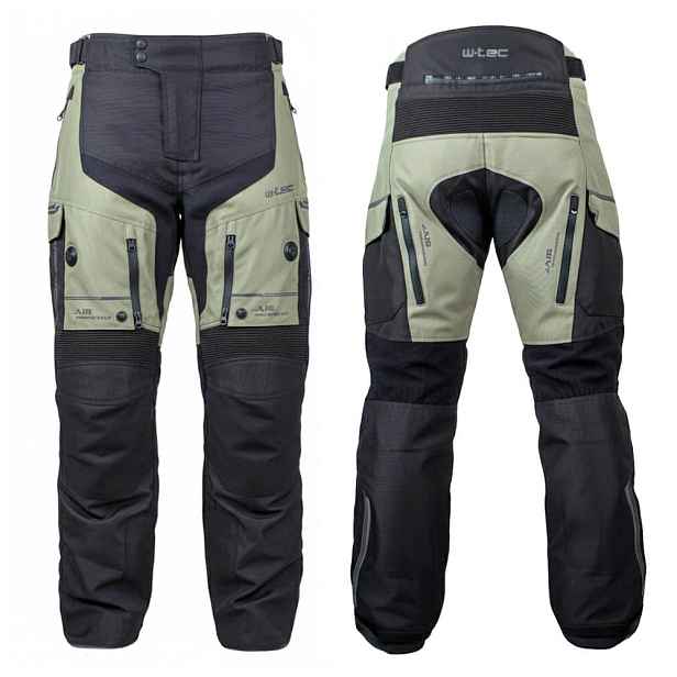 Moto kalhoty W-TEC Karmal černo-olivově