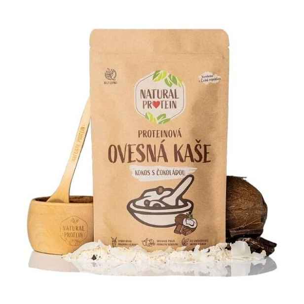 NATURAL PROTEIN PROTEINOVÁ OVESNÁ KAŠE - KOKOS ČOKOLÁDOU (360G) Proteinová snídaně , G