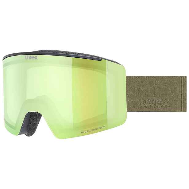 Lyžařské brýle Uvex Ignite FM - matt ygreen on -clear S1