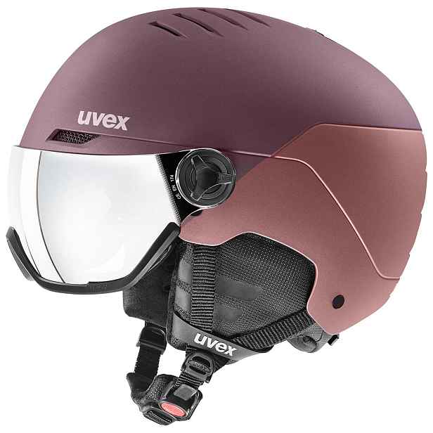 Lyžařská přilba Uvex Wanted visor - Bramble-antique rose matt