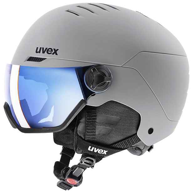Lyžařská přilba Uvex Wanted visor - Rhino matt