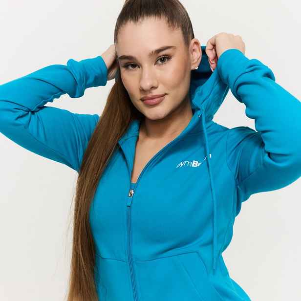 GymBeam Dámská mikina se zipem Limitless Aquamarine