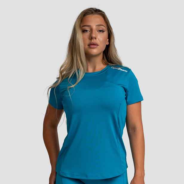 GymBeam Dámské sportovní tričko Limitless Aquamarine