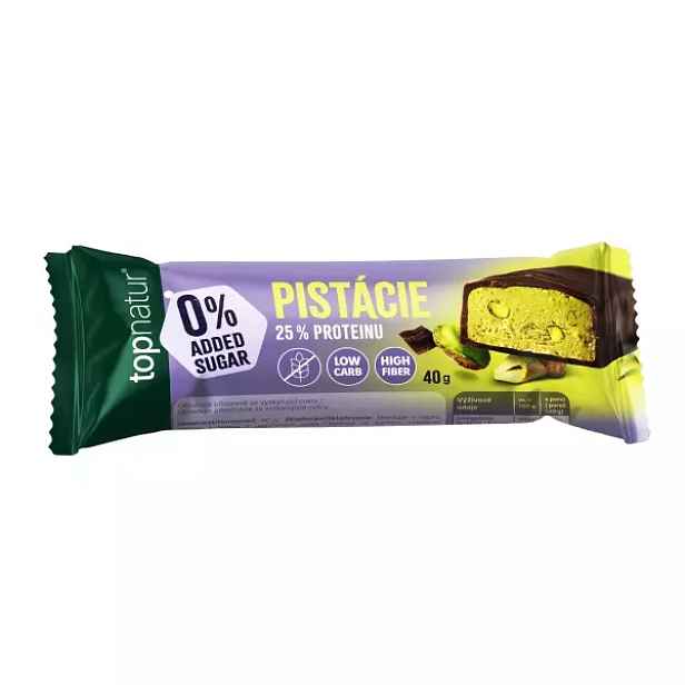 TOPNATUR NO ADDED SUGAR PROTEIN TYČINKA PISTÁCIE, G Proteinová tyčinka , G