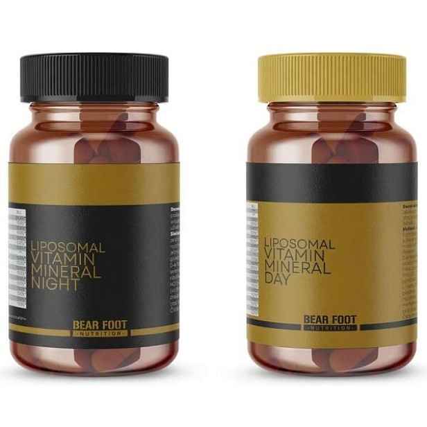 BEAR FOOT NUTRITION LIPOSOMAL VITAMIN MINERAL DAY-NIGHT 60 + 60 Doplněk stravy
