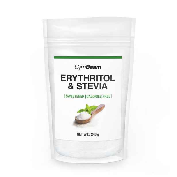 GymBeam Erythritol a Stevia sladidlo
