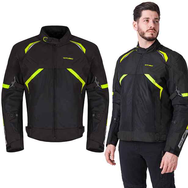 Letní moto bunda W-TEC Timuco -fluo