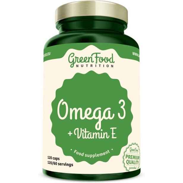 GREENFOOD OMEGA 3 + VITAMIN E 120CPS Doplněk stravy