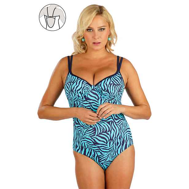 Jednodílné plavky s hlubokými košíčky 6e014 litex