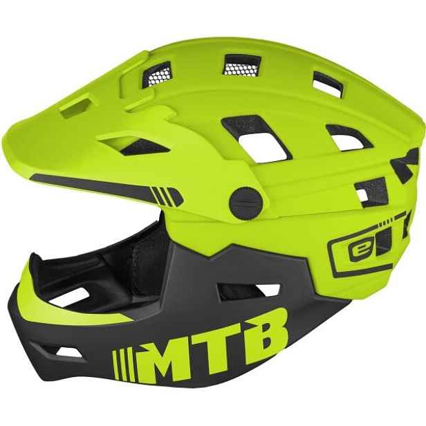 Etape SCUDO Dětská integrální MTB helma, reflexní neon, velikost ( - 52)