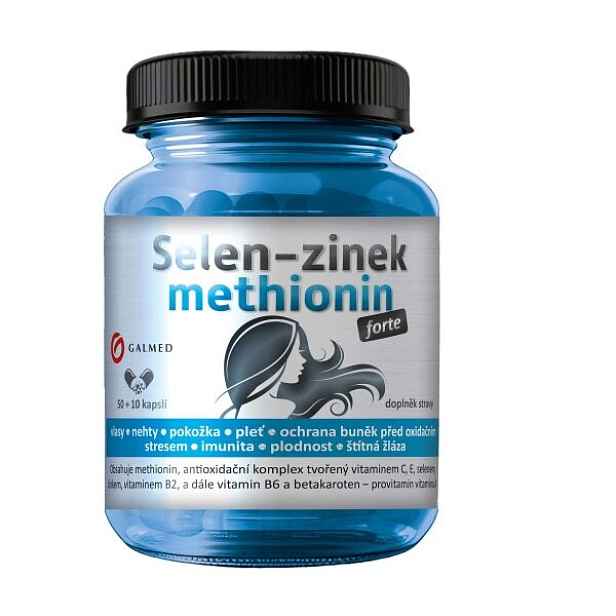 GALMED SELEN-ZINEK-METHIONIN FORTE CPS 50+10 Podpora vlasů a nehtů