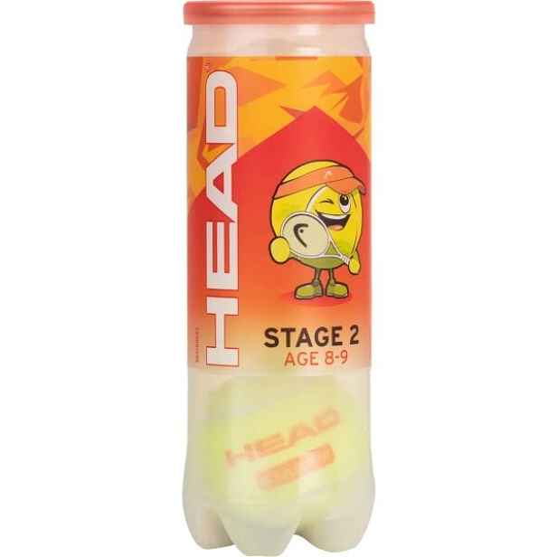 Head STAGE 2 Juniorské tenisové míče, reflexní neon