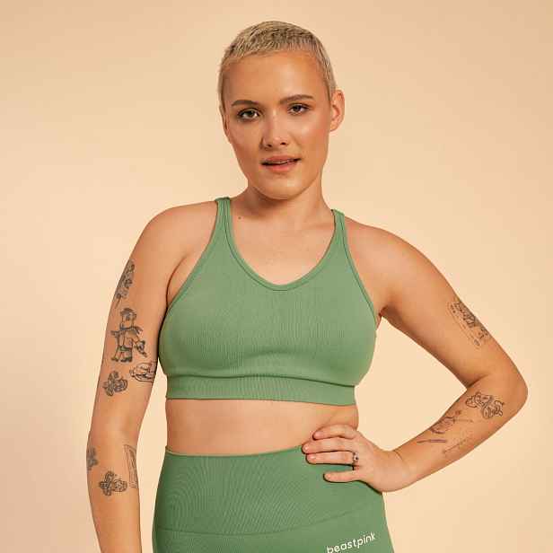 BeastPink Sportovní podprsenka Hyper Olivine