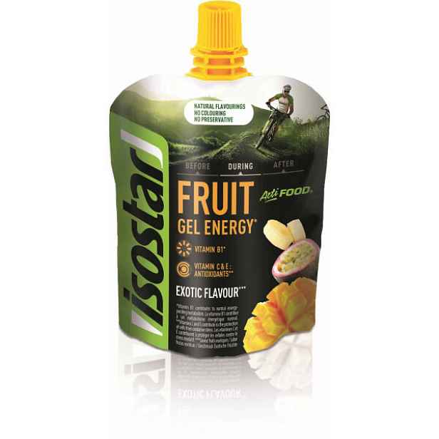 Isostar GEL ACTIFOOD 90 G EXOTICKÉ OVOCE Energetický gel s kousky ovoce , G